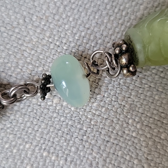 Rare STEPHEN DWECK 2002 Jade/Cat's Eye/Calcite/Pearls/Crystal Quartz/Sterling - Picture 12 of 15